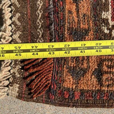 Antique 19th C Small Antique Oriental Prayer Rug 28x46