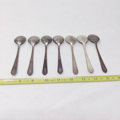 VINTAGE ROGERS MFG CO 7 SPOONS SILVERPLATE LOT