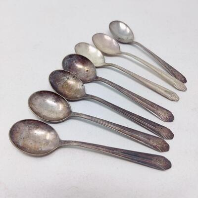 VINTAGE ROGERS MFG CO 7 SPOONS SILVERPLATE LOT
