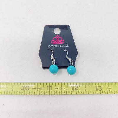 PRETTY PAPARAZZI FAUX TURQUOISE EARRINGS
