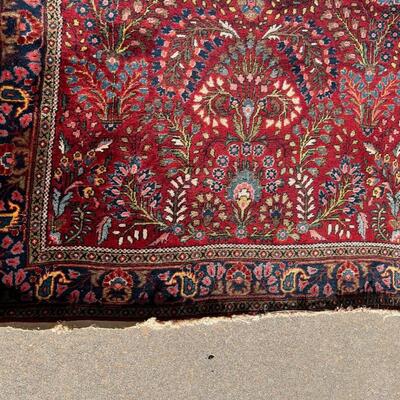 Gorgeous Deep Red Large Oriental Area Rug Hand Woven 40x62