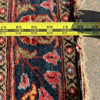 Gorgeous Deep Red Large Oriental Area Rug Hand Woven 40x62
