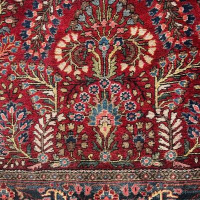 Gorgeous Deep Red Large Oriental Area Rug Hand Woven 40x62
