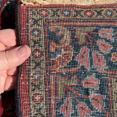 Gorgeous Deep Red Large Oriental Area Rug Hand Woven 40x62