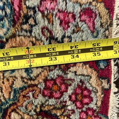 Vintage Small Oriental Pattern Rug 24x36