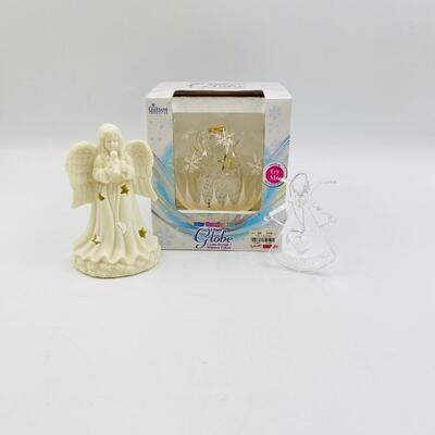 CHRISTMAS ANGELS LOT W/ COLOR CHANGING GLOBE