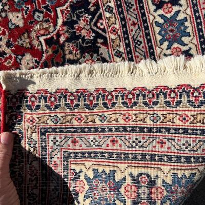 Exceptional 10-Border Oriental Rug Hand Loomed 48x74