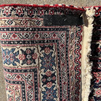 Exceptional 10-Border Oriental Rug Hand Loomed 48x74