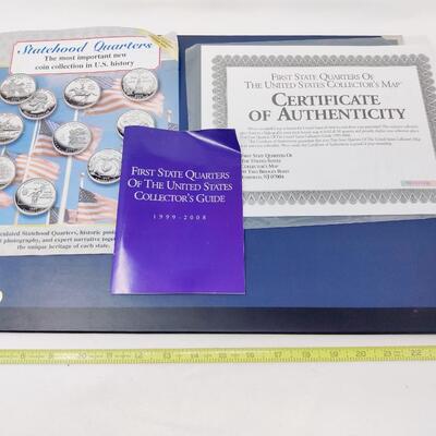 FIRST STATE QUARTERS OF THE UNITED STATES COLLECTOR'S MAP AS SEEN ON TV NEW IN BOX