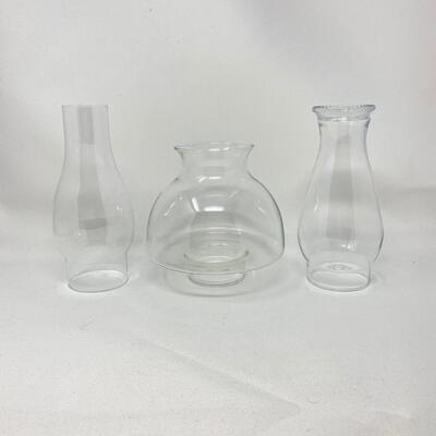CLEAR OIL LAMP CHIMNEYS LOT