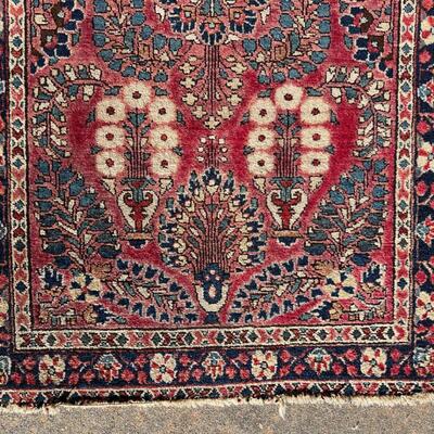 Beautiful Small Semi-Antique Oriental Rug Hand Woven 25x47