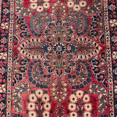 Beautiful Small Semi-Antique Oriental Rug Hand Woven 25x47