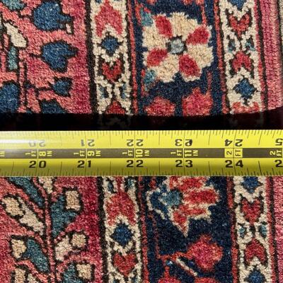 Beautiful Small Semi-Antique Oriental Rug Hand Woven 25x47