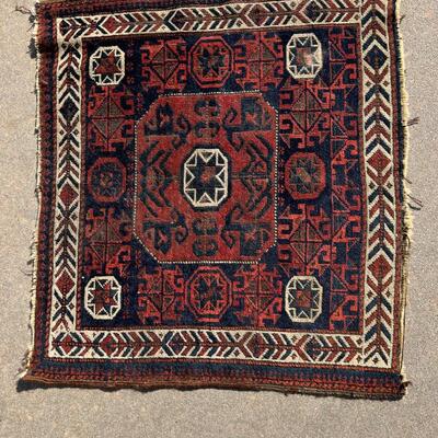 Antique Turkish Village/Nomad Bag Face. 24x28