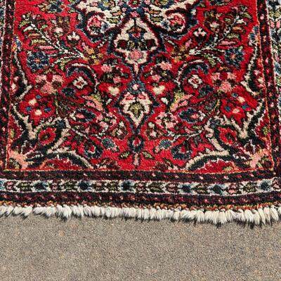 Darling Small Red Oriental Rug Hand Woven 24x31