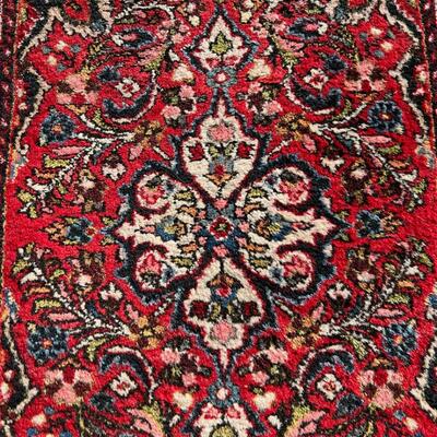 Darling Small Red Oriental Rug Hand Woven 24x31