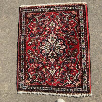 Darling Small Red Oriental Rug Hand Woven 24x31
