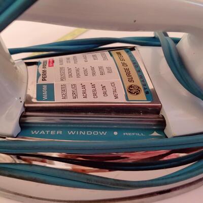 VINTAGE GE SURGE OF STEAM IRON W/ PORTABLE SMALL IRONING BOARD