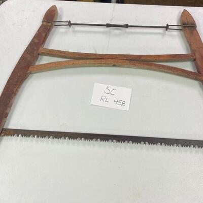 Vintage wood buck saw
