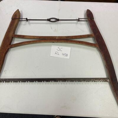 Vintage wood buck saw