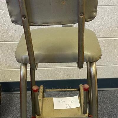 Folding step stool chair