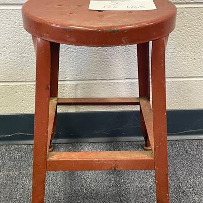Red vintage stool