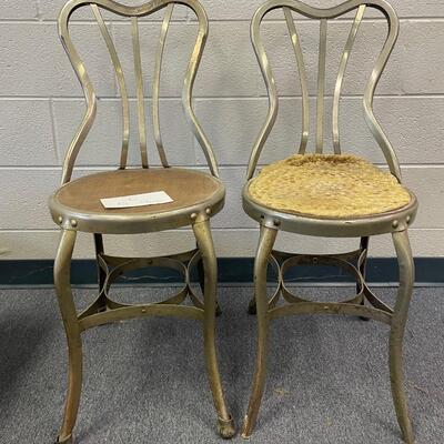 Set of 2 ice cream parlor chairs