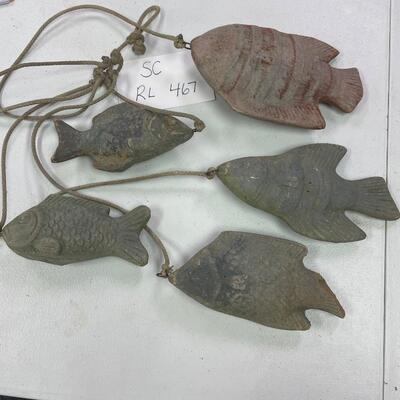 Beautiful hanging pottery fish
