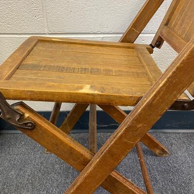 Primitive wood folding chair