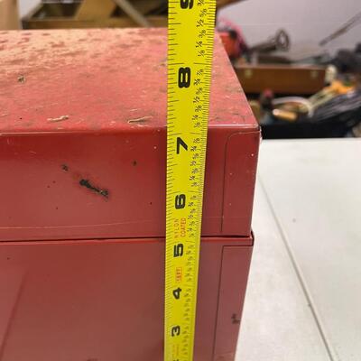 Red tool box and tools