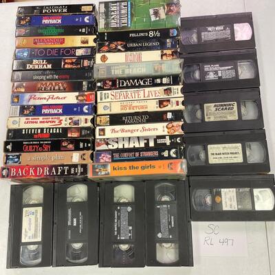 Assortment of vcr tapes
