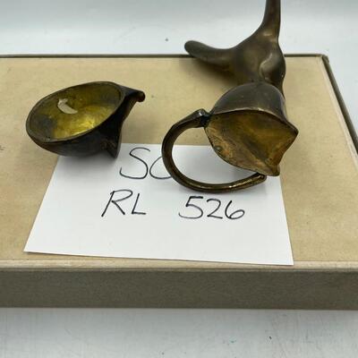 Set of 2 brass mice