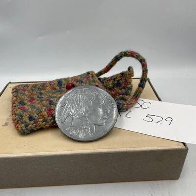 Vintage 1913 buffalo nickel coaster medallion