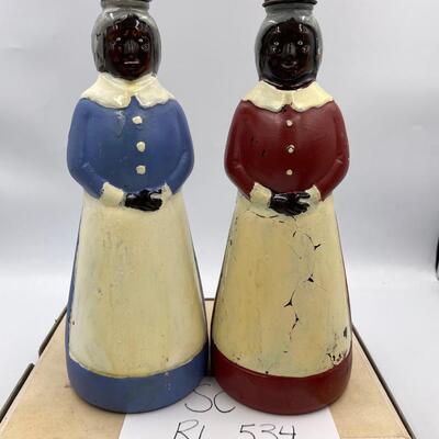 Vintage hand painted Mrs. Butterworthâ€™s glass syrup bottle