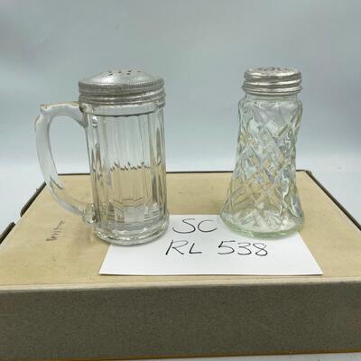Vintage glass shakers