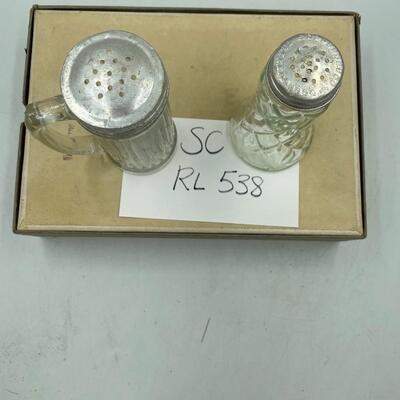 Vintage glass shakers