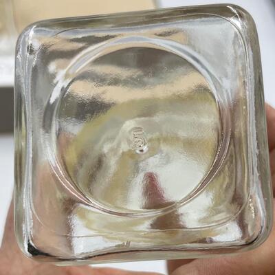 Vintage medicine apothecary jar with screw top lid