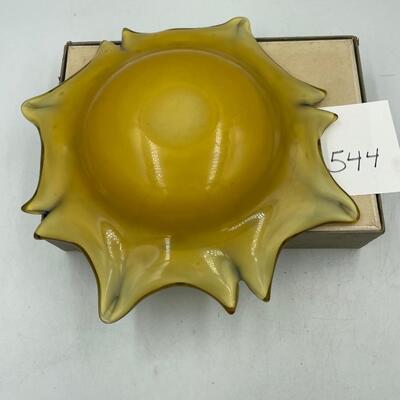 MCM hand blown glass dish