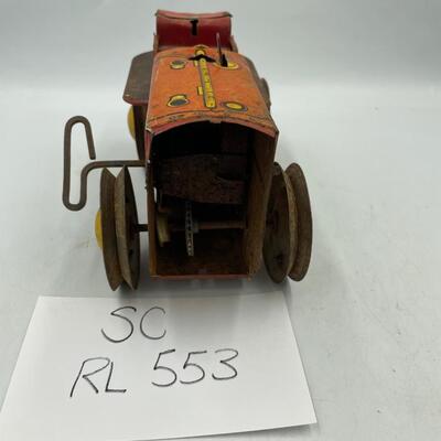 Marx Tin Litho windup toy tractor diesel #12