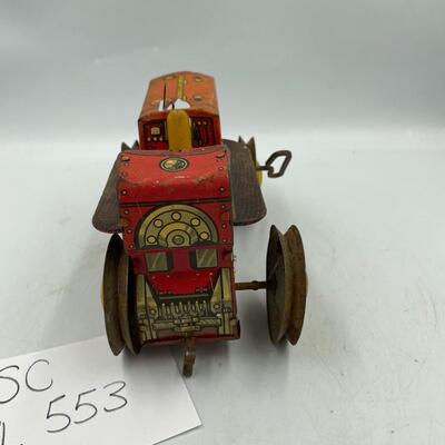Marx Tin Litho windup toy tractor diesel #12
