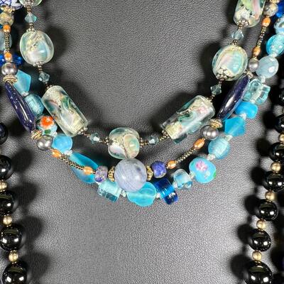 7 Necklaces, 3 18" 44 Longer