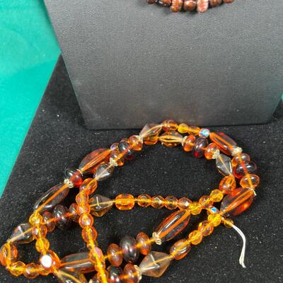 necklaces garnet and metallic