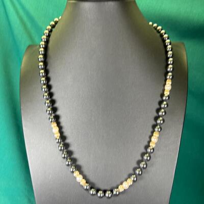 necklaces garnet and metallic