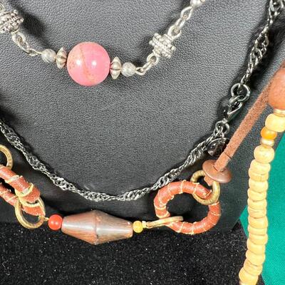 8 Costume bead necklaces