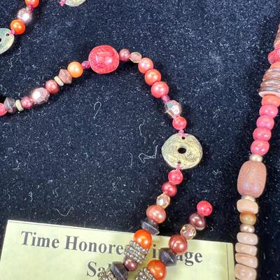 8 Costume bead necklaces