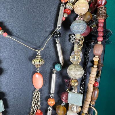 8 Costume bead necklaces