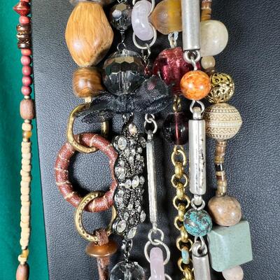 8 Costume bead necklaces