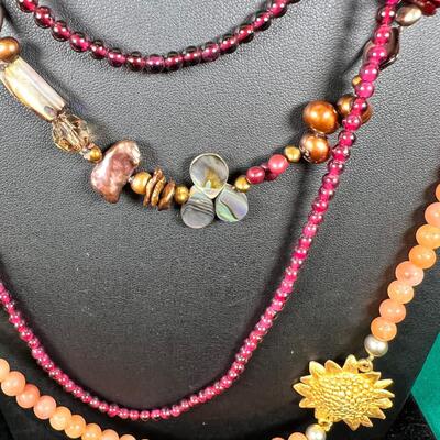 Semi precious bead necklaces