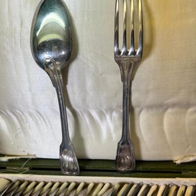 Antique French Silver Flatware 12 spoons and forks