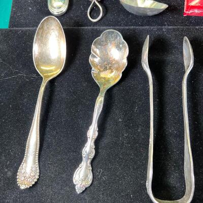 Designer coasters, sterling flatware, Silver plate